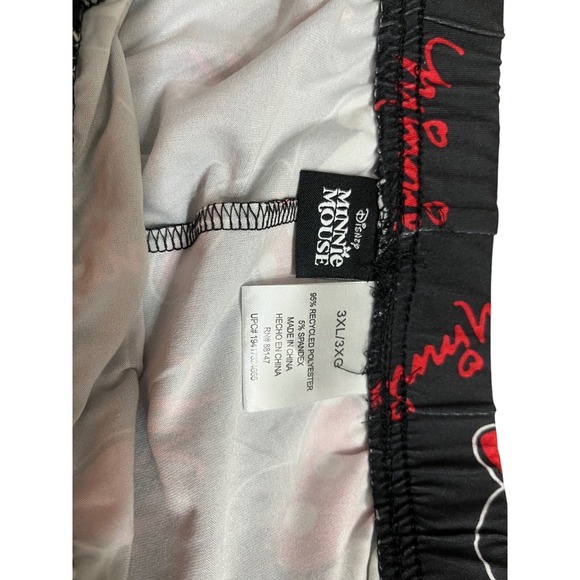 Disney Minnie Mouse Pajama Shorts Sleepwear Black Red Polka Dot Size 3XL - Picture 3 of 3